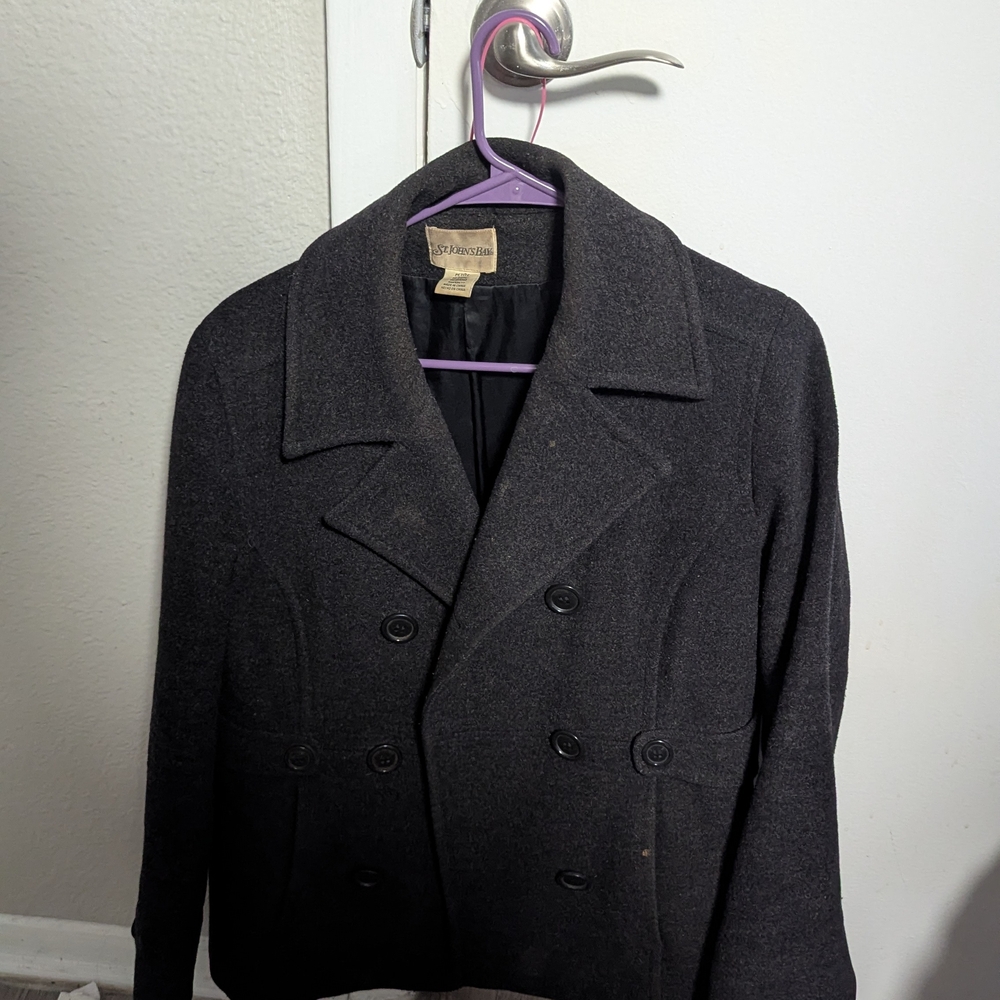 St. John's Bay Dark Gray Pea Coat